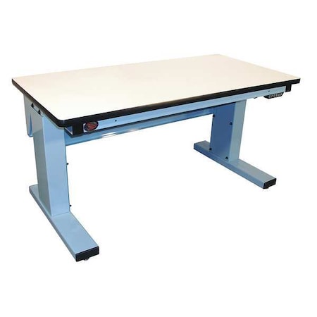 Pro-Line Electric Workbenches, ESD Laminate, 30" W, 30-1/2" to 46-1/2" Height, 1000 lb., Cantilever MVSII6030C-L14