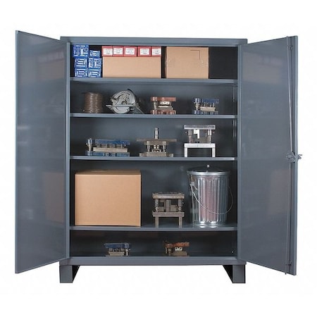 DURHAM MFG 12 ga. ga. Steel Storage Cabinet, 72 in W, 78 in H, Stationary HDC-247278-4S95