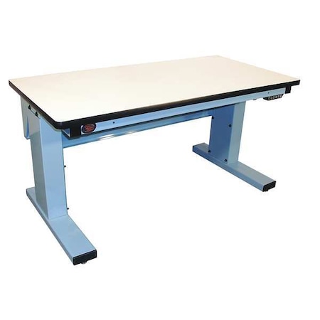 Pro-Line Electric Workbenches, Laminate, 30" W, 30-1/2" to 46-1/2" Height, 1000 lb., Cantilever MVSII7230P-L14