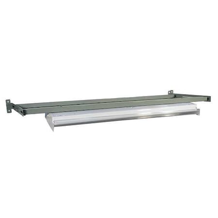 Pro-Line Overhead Light/Frame, 72W x 26D x 5H, Gray IWBOLF72