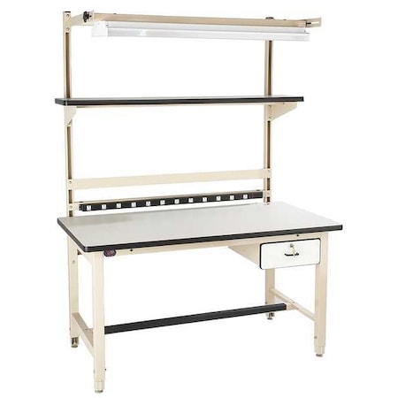 Pro-Line Bolted Workstation, Laminate, 60" W, 30" to 36" Height, 5000 lb., Straight BIB1