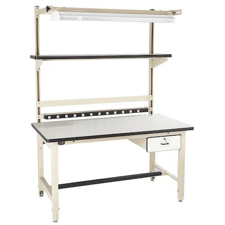 Pro-Line Bolted Workstation, ESD Laminate, 60" W, 30" to 36" Height, 5000 lb., Straight BIB2