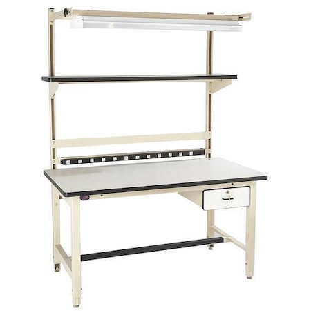 Pro-Line Bolted Workstation, Laminate, 72" W, 30" to 36" Height, 5000 lb., Straight BIB3