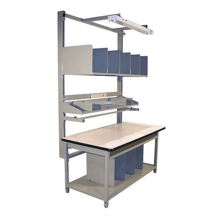 Pro-Line Bolted Packaging Work Benches, Laminate, 60" W, 30" to 36" Height, 750 lb., Straight BIB5