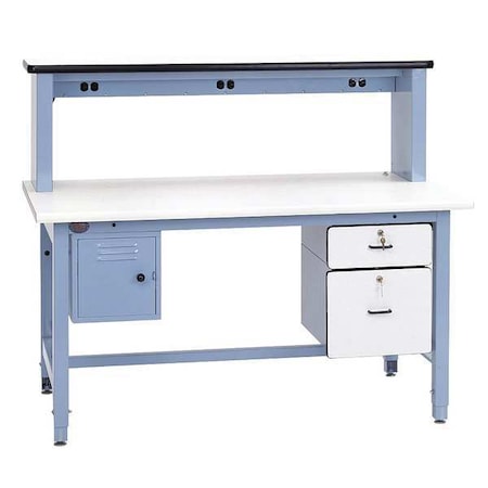 Pro-Line Bolted Technical Work Benches, Laminate, 60" W, 30" to 36" Height, 5000 lb., Straight BIB11