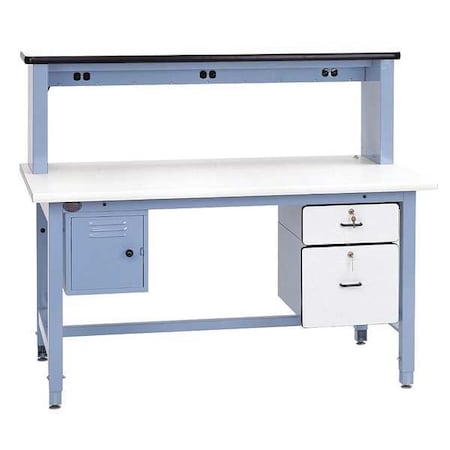 Pro-Line Bolted Technical Work Benches, ESD Laminate, 60" W, 30" to 36" Height, 5000 lb., Straight BIB12