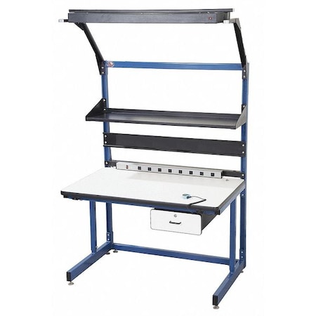 Pro-Line Bolted Work Benches, Laminate, 60" W, 30" to 36" Height, 850 lb., Cantilever BIB19