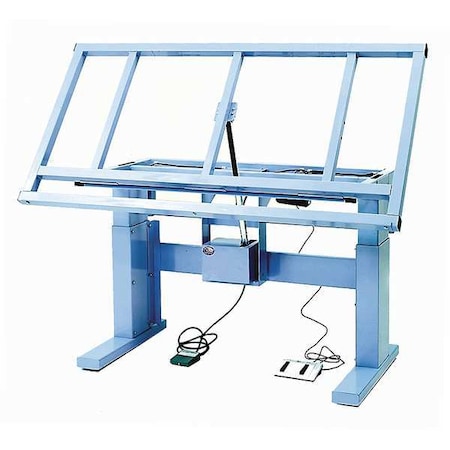Pro-Line Electric Workbench, Steel, 72 in W, 24-1/2 in to 40-1/2 in Height, 600 lb, Cantilever EWH7236-L14