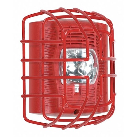 Safety Technology International Wire Cage, Steel, Flush Mount, 6 1/8 in W x 7 3/8 in H x 3 3/8 in D, Red STI-9705-R