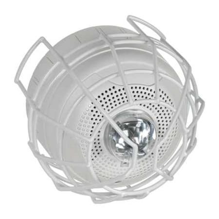 Safety Technology International Wire Cage, Steel, Surface Mount, 8 1/2 in W x 8 1/2 in H x 6 1/4 in D, White STI-9714