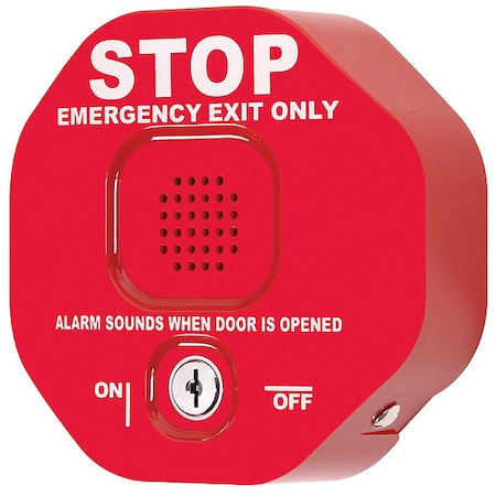 Safety Technology International Exit Door Alarm, Horn, 105dB, Red 3JYW2