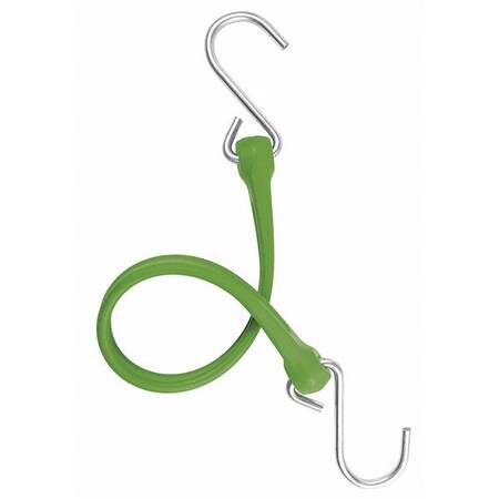 The Perfect Bungee Bungee Strap, S-Hook, 18 In.L, Green PBSH18JDG
