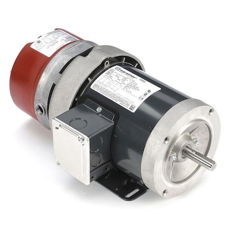 Leeson Brake Motor, TEFC, 1/3 HP, 56C, 208-230/460 056T17F5348