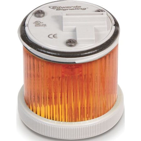 Edwards Signaling Tower Light Module, 120V AC, Amber, 48 mm Dia., 1 7/8 in Height, LED, 248BC Series 248LEDMA120A