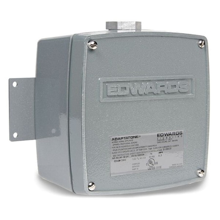 Edwards Signaling Tone Generator, Horn, Continuous, 120V AC, 110 dB, Zinc Alloy, Gray, Conduit, Surface Mount 5540M-24N5