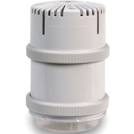 Edwards Signaling Tower Light Sounder Tier, 120 to 240V AC, Gray, 2 15/16 in Dia., 4 1/8 in Height, 200 Class Series 270PZO120240A