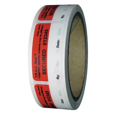Novavision TamperEvidentLabels, Acrylic, PK250 ZS48-08RWSN-250