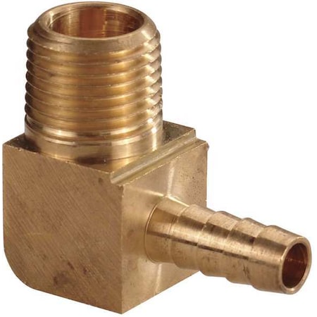 Zoro Select Hose Barb, 1/2 In Barb, 3/8 In MNPT, Brass 6AFK8