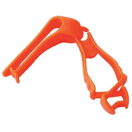 Ergodyne Glove Holder Clips, Non-Conductive Acetal Copolymer, Holds (1) Pair of Gloves , Orange 3405