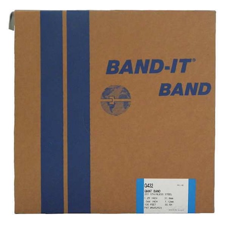 Band-It Stainless Steel Band, 44 mil, 100 ft. L GRG432