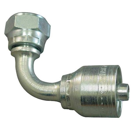 AEROQUIP Hose Fitting, Crimp, BSPP, 90, 1/2, G 5/8 1A10BFB8