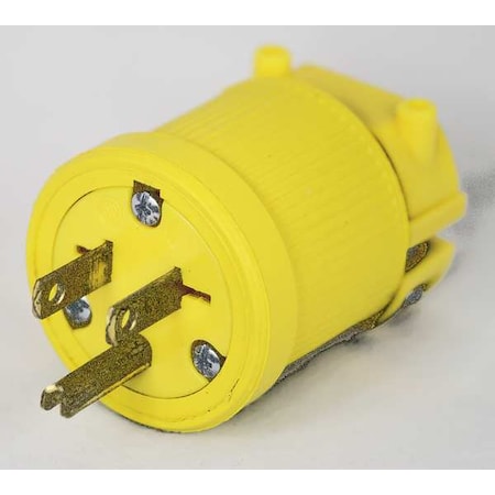 Zoro Select Straight Blade Plug, 5-15P, 15 A, 125V AC, 2 Pole, Screw Terminals, Grounded P515DF