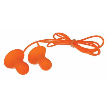 Howard Leight Quiet(R) Reusable Vinyl Ear Plugs, Bell Shape, 26 dB, Orange, 5 PK QD-5-30