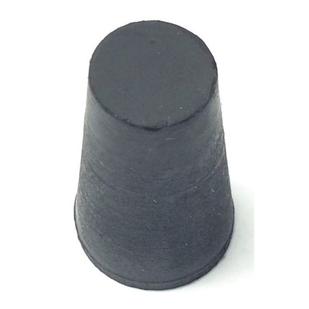Zoro Select Stopper, 25mm, Rubber, Black, PK100 00-004