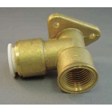 John Guest Push-Fit Elbow Fitting, 1/2 in Tube Size, Plastic, White WBI2024