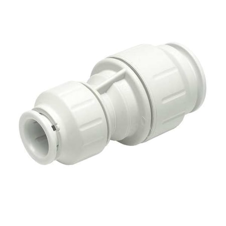 John Guest Push-Fit Coupling Fitting, 3/4 in x 1/2 in Tube Size, Plastic, White PEI202820