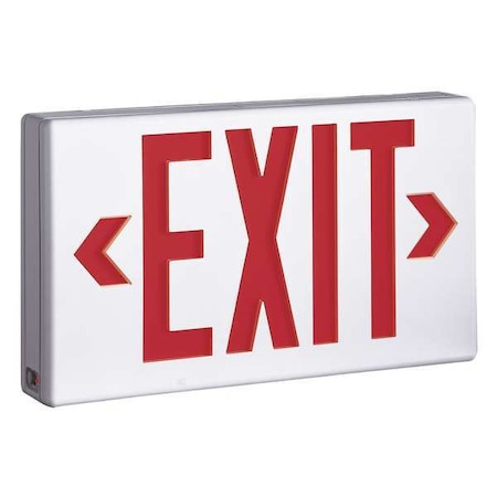 Cooper Lighting Exit Sign, White, 1 or 2 Face(s), LED, Universal Mount, Not Battery Powered LPX6