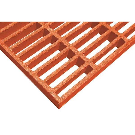 Fibergrate Fiberglass Molded Grating, 48 in Span, Grit-Top Surface, Vi-Corr Resin, Orange 263305
