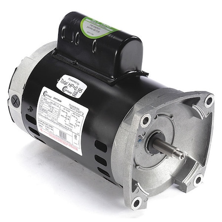 CENTURY Pool Pump Motor, Permanent Split Capacitor, 1/2 HP, 56Y Frame, 3,450 Nameplate RPM B845