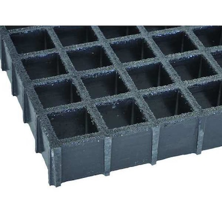 Fibergrate Fiberglass Molded Grating, 96 in Span, Grit-Top Surface, Corvex Resin, Dark Gray 264466