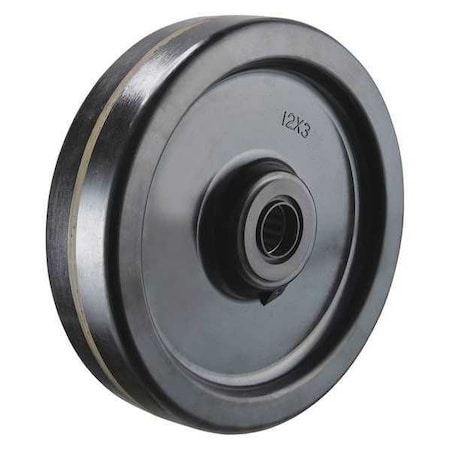 Caster Wheel, Phenolic, 12 in, 3500 lb.