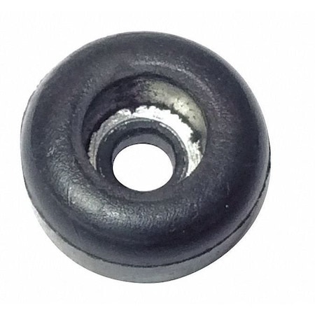 Zoro Select Bumper, Rubber, Black, 1/4"H x 1/4"W, PK.50 1308W-017D