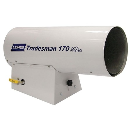 L.B. White Portable Gas Torpedo Heater, Natural Gas, Direct Spark, 10 in Wx 24 in L CP170EUNN21163T