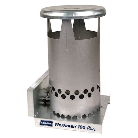 L.B. White Portable Gas Floor Heater, Natural Gas, Matchless Piezo, 15 in Wx 16 1/2 in L CV100CZND12001B