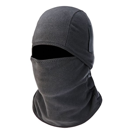 Ergodyne Balaclava Face Mask, 2-in-1 Detachable-Piece, Fleece, Moisture-Wicking, Black, Universal Size 6826