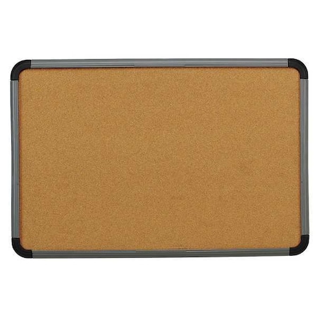 Iceberg Cork Bulletin Board 48x36", Charcoal Frame 35047
