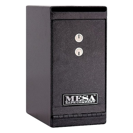 MESA SAFE CO Drop Slot Depository Safe, with Dual Keyed 20 lb, Hammered Gray, Steel MUC1K