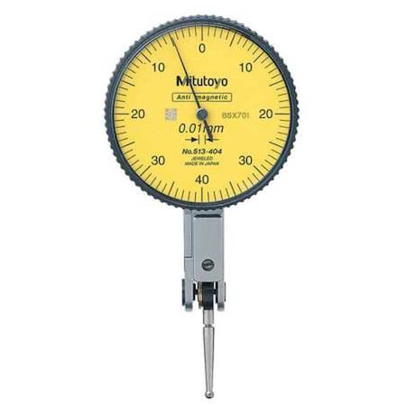 Mitutoyo Dial Test Indicator, Hori, 0 to 0.8mm 513-404-10E
