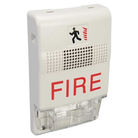 Edwards Signaling Chime Strobe, Marked Fire, White EG1F-CVM