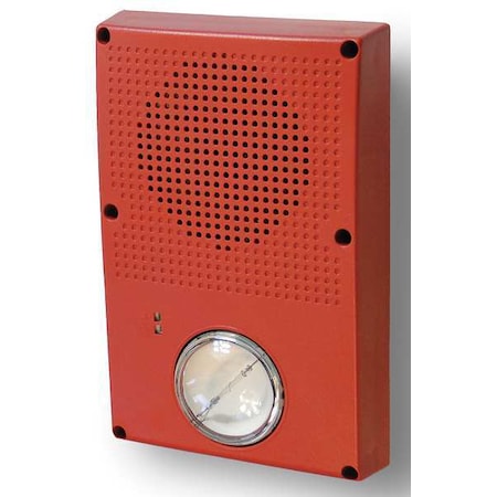 Edwards Signaling Outdoor Speaker Strobe, Red WG4RN-SVMC