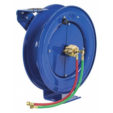 COXREELS Spring Return Hose Reel, 1/4 in Hose Dia., 50 ft Length, 200 psi EZ-SHWTL-150