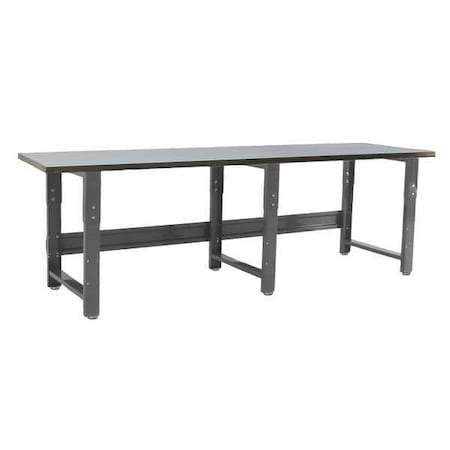 Benchpro Bolted Workbenches, Stainless Steel, 96" W, 30" to 36" Height, 1600 lb., Straight RN3096
