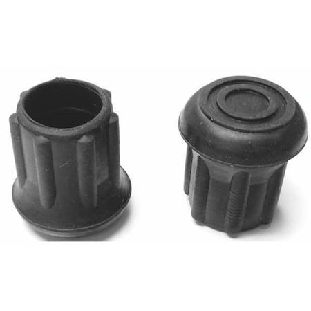 Zoro Select Protective Leg Tip, SlipOn, Rd, 47/64", PK10 LTB18BE