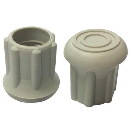 Zoro Select Protective Leg Tip, SlipOn, Rd, 47/64", PK25 LTB 18G/W