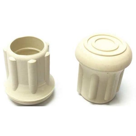 Zoro Select Protective Leg Tip, SlipOn, Rd, 47/64", PK10 LTB18WN/W