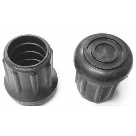 Zoro Select Protective Leg Tip, SlipOn, Rd, 55/64", PK25 LTB 19B